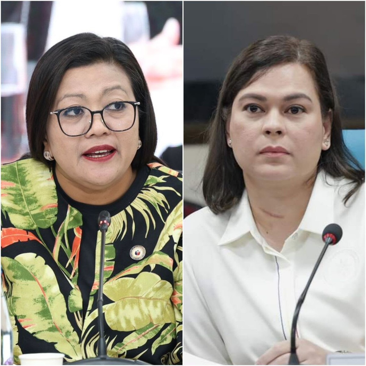 Da Batangas 2nd District Rep. Gerville “Jinky Bitrics” Luistro (kanigid), ken Bise Presidente Sara Duterte (Ladawan: Opisina ti Speaker, Facebook)